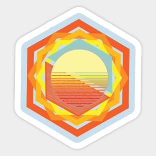 Abstract Sunset Sticker